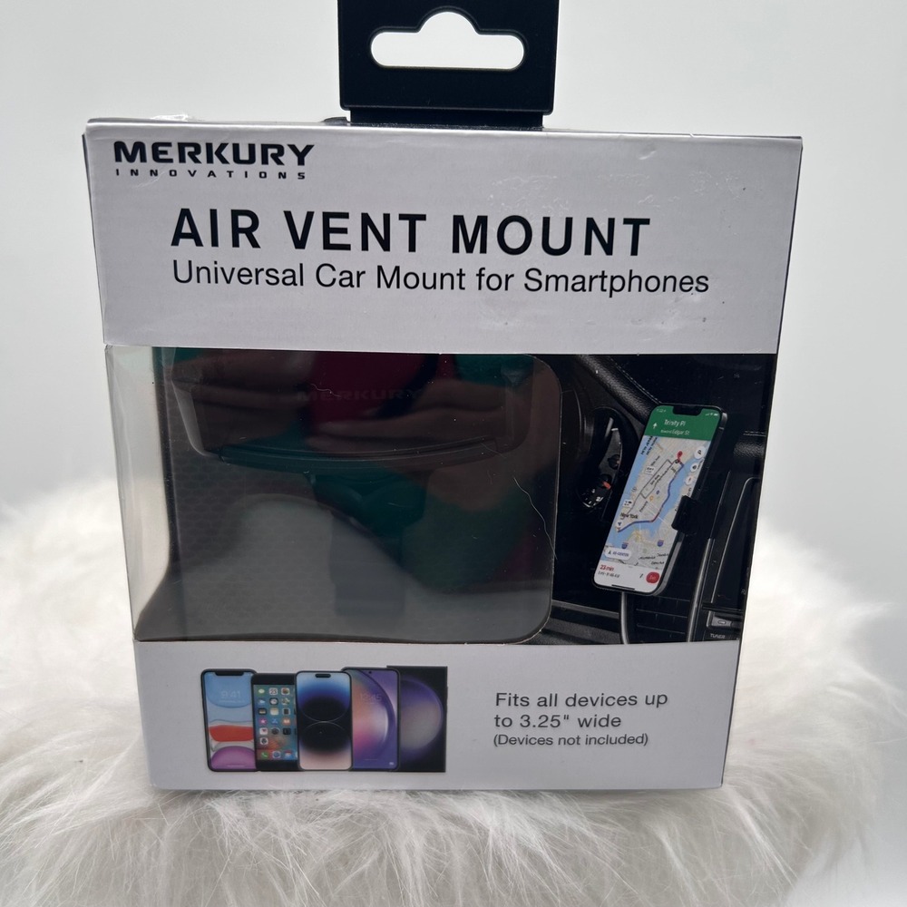 NEW Merkury Innovations Universal Air Vent Car Mount for Smartphones Black